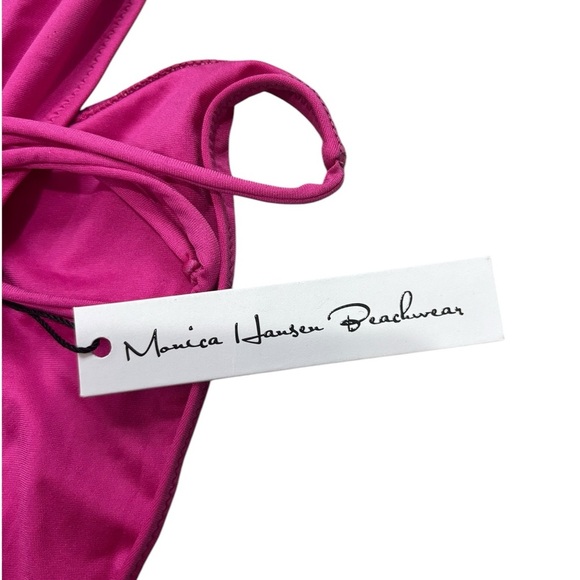 New! MONICA HANSEN Money Maker Spaghetti Strap One-Piece Swimsuit Size Small - Picture 6 of 10